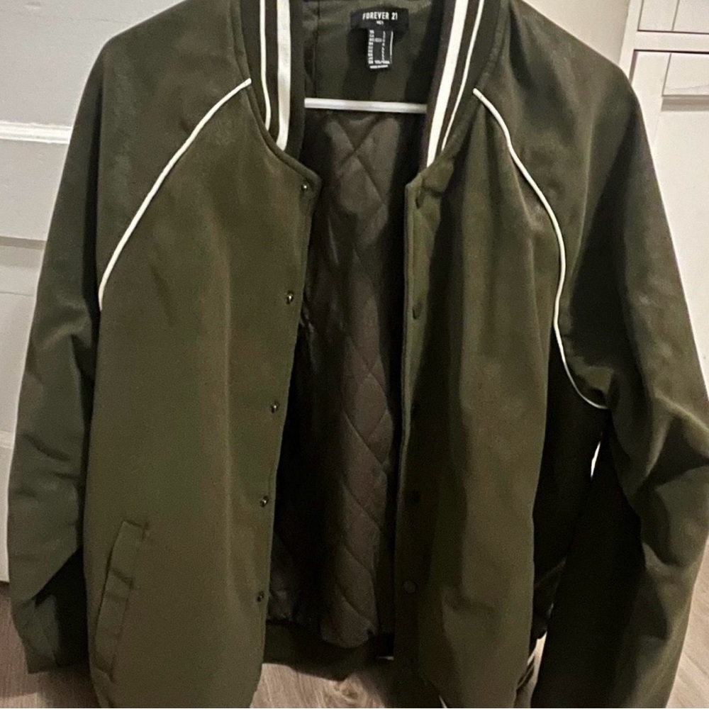 Forever 21 Men's Green Varsity Jacket